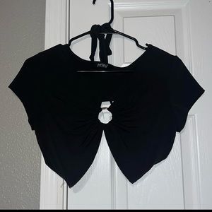 Black Crop top